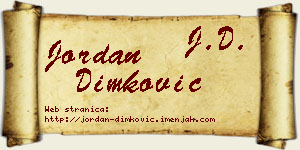 Jordan Dimković vizit kartica